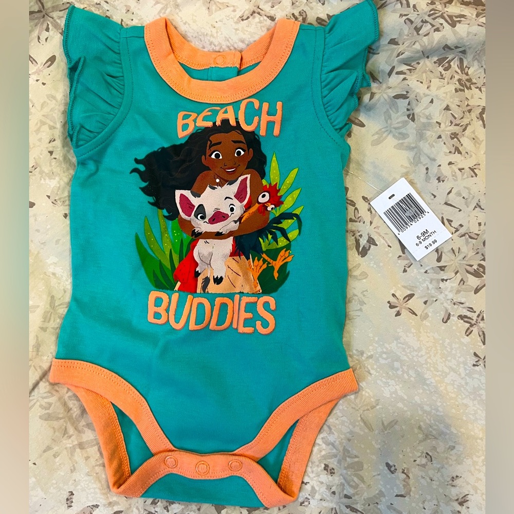 NWT DISNEY Moana baby onesie 6-9M
